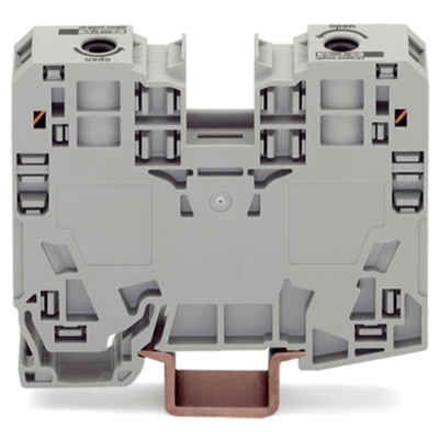 Borna de Paso, 35 mm², POWER CAGE CLAMP, 125 A, 1000 V, Montaje Carril DIN 35×15, Gris, Para Conductores 6-35 mm², Conectores Laterales, Marcaje Lateral