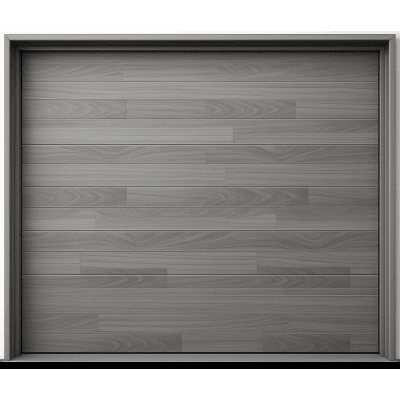 Puerta de garage de alta calidad / Estilo americano / Insulada / Acabado laminado PREMIUM / Color gris / 8×9 pies.