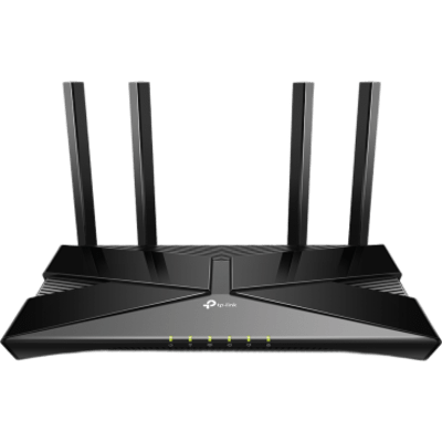 Router WiFi 6 doble banda AX 1800 Mbps / MU-MIMO y OFDMA / 1 Puerto WAN 10/100/1000 Mbps / 4 Puertos LAN 10/100/1000 Mbps / 4 Potentes Antenas / Compatible con EasyMESH