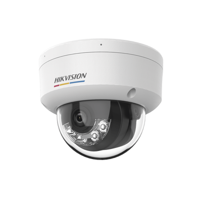 [ColorVu 3.0 + MD 3.0] Domo IP 2 Megapixel / Lente 2.8 mm / 30 mts IR + 30 mts Luz Blanca / Micrófono Integrado / ACUSENSE Lite / Exterior IP67 / IK08 / dWDR / PoE / Micro SD