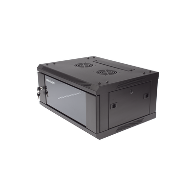 Gabinete para Montaje en Pared – Piso / Puerta de Cristal Templado / Cuerpo Fijo / 4 Unidades de Rack / 19″ / Fabricado en Acero