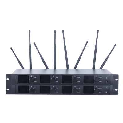 Receptor Inalámbrico | 8 Canales | Transmisión Digital U-Band 540-690 MHz | Modulación PI/4-DQPSK | Pantalla TFT-LCD 2.2″ | Salida Balanceada y Desbalanceada | Encripción de Audio | Escaneo de Frecuencia