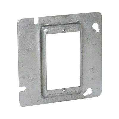 Sobretapa Cuadrada Galvanizada  de 4 11-16″, realce de 1/2″.