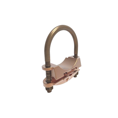Conector Mecánico para Cable Calibre 4 a 2/0 AWG / Paralelo o 90° Grados a Tubo de 1 1/4″ o Varilla  de 1 3/8″ – 1 1/2″.