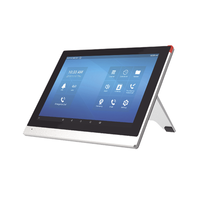 Monitor IP/SIP para interior con Android, Wi-Fi, pantalla táctil de 10.1″, audio de 2 vías, PoE, 8 interfaces de entrada de alarma.