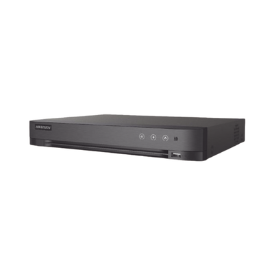 DVR 16 Canales TURBOHD + 8 Canales IP / 5 Megapixel Lite – 3K Lite / Audio de Dos Vías por Coaxitron / Reconocimiento Facial / ACUSENSE (Evita falsas alarmas) / 1 Bahía de Disco Duro / Salida de Video en Full HD