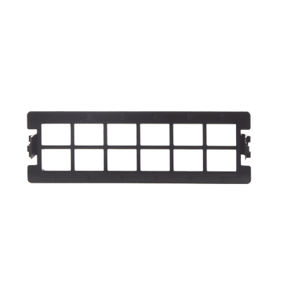 Placa Acopladora Vacía para Distribuidor de Fibra Óptica LP-ODF-8024, Acepta 12 Acopladores SC Simplex o 12 Acopladores LC Duplex, Color Negro