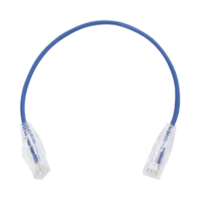 Cable de Parcheo Slim UTP Cat6 – 30 cm (11.81 Pulgadas) Azul Diámetro Reducido (28 AWG)