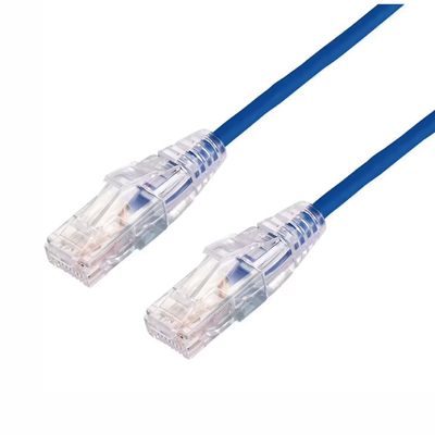 Cable de Parcheo Slim UTP Cat6A – 7 Metros (22.97 Pies) Azul, Diámetro Reducido (28 AWG)