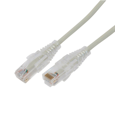 Cable de Parcheo Slim UTP Cat6A – 7 Metros (22.97 Pies) Gris, Diámetro Reducido (28 AWG)