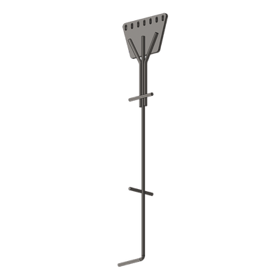 Ancla de Piso Tipo Paleta 7 Orificios para Retenida. Placa: 3/4″, Redondo: 1″, Altura: 210 cm. Galv. Inmersión.