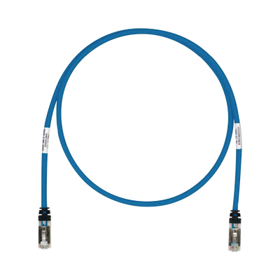 Patch Cord Cat6A, Blindado S/FTP, CM/LS0H, 15.24 Metros (50 Pies), Color Azul