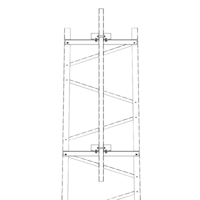 Brazo para Sección #2 Torre Titan con Herrajes y Mástil de 6′ (1.8m).