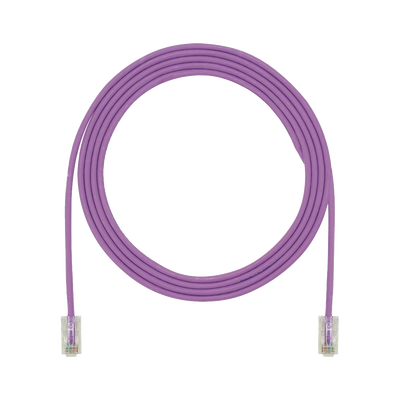 Cable de Parcheo UTP Cat6A, CM/LSZH, Diámetro Reducido (28AWG), Color Violeta, 2.13 Metros (7 Pies)