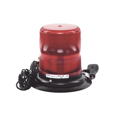 Baliza LED color rojo con montaje magnético de succión de 7″ de altura