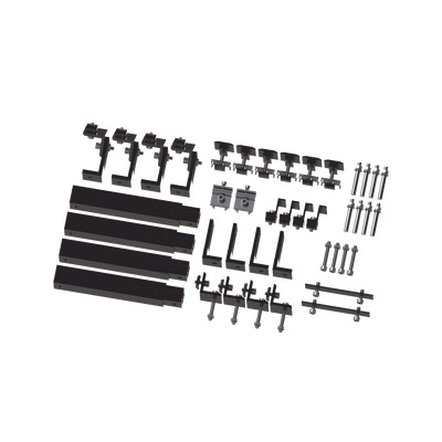 Caja de accesorios de aluminio  negro anodizado para montaje VEKTOR8BLK , arreglo 1X4 para techo
