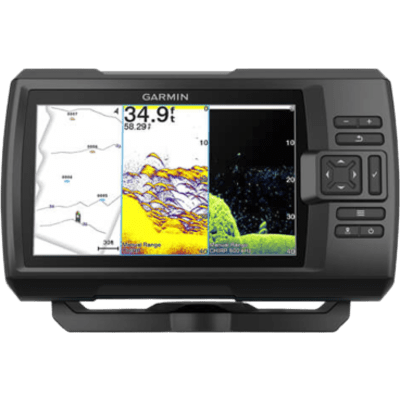 STRIKER Vivid 7cv / Pantalla WVGA a Color 7″ / Resolución 800×480 / GPS Integrado / Sonda Tradicional y ClearVü / Frecuencias 50-800 kHz / Potencia 500 W / IPX7 / Quickdraw Contours / Conectividad Wi-Fi