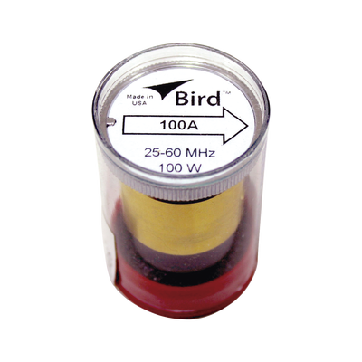 Elemento de 100 Watt en Línea 7/8″ para Wattmetro BIRD 43 en Rango de Frecuencia de 25 a 60 MHz.