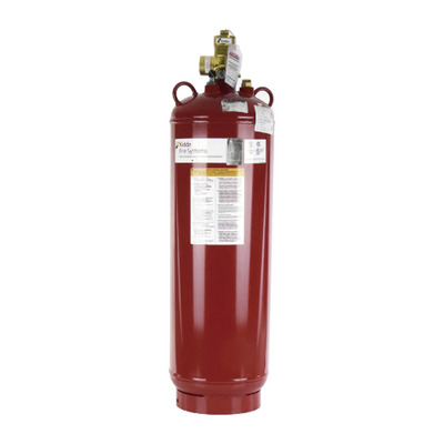 Cilindro con válvula de 350 lb de capacidad para sistema de extinción de agente limpio, con indicador de nivel de líquido, compatible con Kidde ECS-500 y ECS-500 Marine