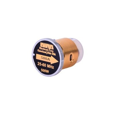 Elemento de 500 Watt en Línea 7/8″ para Wattmetro BIRD 43 en Rango de Frecuencia de 25 a 60 MHz.