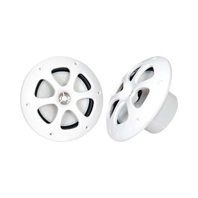 Par de altavoces fabricado en grado marinos en color blanco de 6.5″ de 100 W de entrada máxima