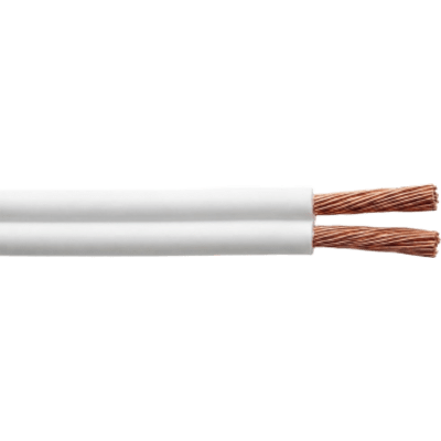 Cable 2 x 16 AWG / Flexible Tipo SPT (POT) / 300V 60°C / 100 Metros ( 328.08 Pies ) Cobre Suave / Aislamiento PVC / Paralelo / Blanco / Cumple NOM-001-SEDE/ Aplicaciones en Electrodomésticos y Electrónicos