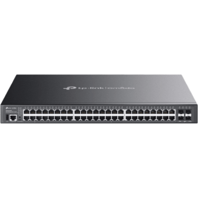 Switch Lite L3 Gestionable Apilable / 48 Puertos Gigabit PoE++ / 4 Slots 10G SFP+ / Presupuesto PoE 770W / Fast PoE y Perpetual PoE / Apilamiento Físico de 4 Unidades / L3: RIP, OSPF, VRRP / Gestión Cloud Omada SDN