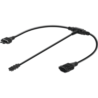 Cable troncal «Y». conecta paneles y dispositivos tales como microinversor y sistema de monitoreo en un conjunto.