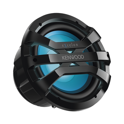 Subwoofer excelon motorsport de 10″ fabricado en rejilla color negro, cuenta con iluminación Led ajustable vía RF