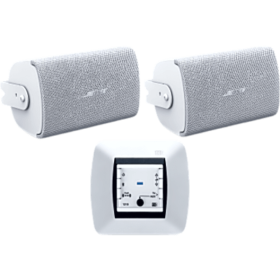 Kit de Audio Residencial | Mando Bluetooth EGI 121010H + Par de Bocinas de Superficie BOSE FS2SEW | 2+2W RMS | Blanco | IP55