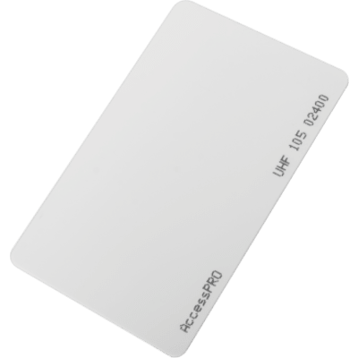 Tarjeta RFID UHF / EPC GEN2 / ISO 18000 6C / PET No imprimible / Incluye porta tarjeta