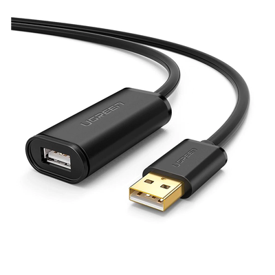 Cable de Extensión Activo USB 2.0 / 5 m (16.4 ft) / Amplificador FE1.1S / Velocidad 480 Mbps / Macho-Hembra / Triple Blindaje