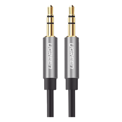 Cable Auxiliar / 3.5mm Macho a Macho / 5m (16.4 ft) / Conectores Oro 24K / TPE / Aluminio / Negro