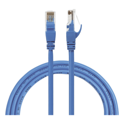 Cable de Parcheo UTP Cat6 / 1m (3.28 ft) / Azul / 26AWG CCA / 250MHz / Gigabit Ethernet