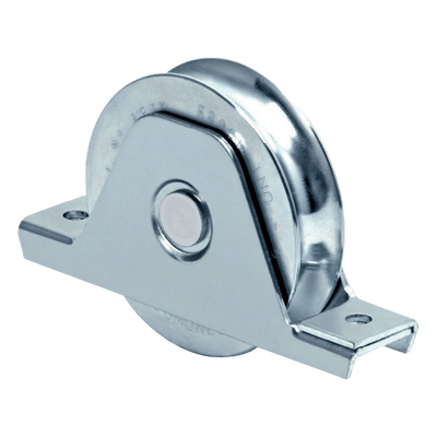 Rueda para Puerta Corrediza / 10 cm / Capacidad 380 kg / Acero Galvanizado / Fijación Inferior