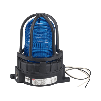 Luz de advertencia LED / Ubicaciones peligrosas / Montaje superficie / 120-240Vca / IP66 / Azul
