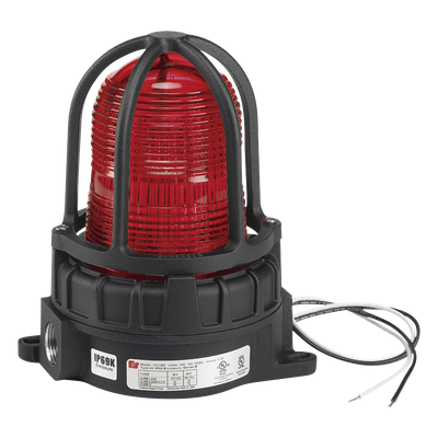 Luz de advertencia LED para ubicaciones peligrosas / Montaje en superficie / 120/240Vca / IP66 / Rojo / 0.21/0.13A