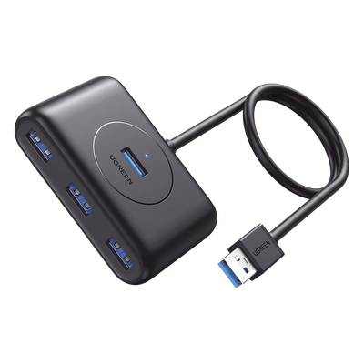 HUB USB-A 3.0 / 4 Puertos USB-A 3.0 5Gbps / Entrada USB-C PD 5V2A / Cable 1 m (3.3 ft) / Indicador LED / Diseño Compacto