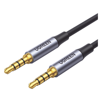 Cable Audio Estéreo / Conector 3.5 mm / TRRS 4 Polos / Doble Blindaje / Nylon Trenzado / 2 m (6.6 ft)