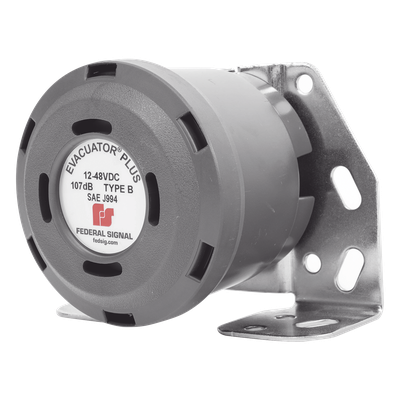Alarma de Reversa Vehicular / 107 dB(A) / 12-48 Vcc / SAE J994 Type B / IP para Exteriores