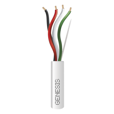 Cable para Alarma / 4×18 AWG / Riser / 305 m (1000 ft) / UL 1666 / FT4 / Blanco