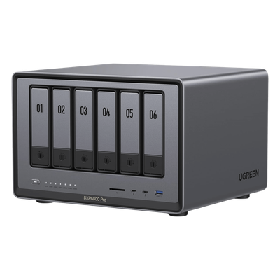 NAS / 6 Bahías + 2 NVMe / Intel i5 / Thunderbolt 4 / 10GbE / DDR5 64GB / HDMI