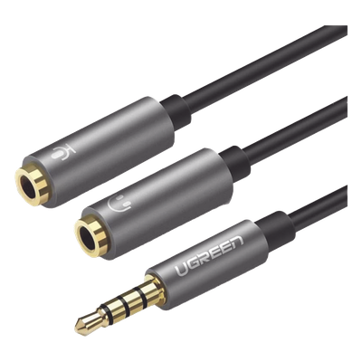 Divisor de Audio / 3.5 mm Macho a Doble Hembra / CTIA y TRS / Conectores Chapados en Oro / 20 cm (7.9 in)