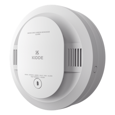 Detector Combinado de Humo y CO / Sensor Fotoeléctrico y Electroquímico / Alimentado por Baterías AA / Paquete de 6 Unidades / Autoprueba Automática / Vida Útil 10 Años