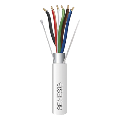Cable para Alarma / 6 Conductores / 18 AWG / Blindado / Plenum / 305 m (1000 ft) / CL3P FPLP CMP FT6