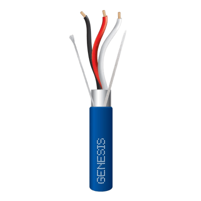 Cable de Control Plenum / 3×18 AWG / Blindado con Dren / 305 m (1000 ft) / Clasificación CMP-CL3P-FPLP-FT6 / Azul