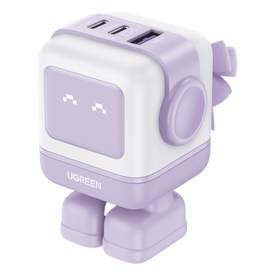 Cargador de Escritorio / 65W / 3 Puertos / 2 USB-C + 1 USB-A / PD 3.0 / QC 4.0 / GaN II / 2.56 x 2.56 x 1.18 in