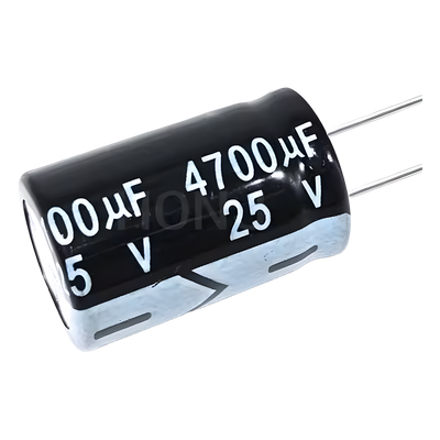 Capacitor Electrolítico / 4700 µF / 25 V / Filtrado y Almacenamiento / Tamaño Compacto