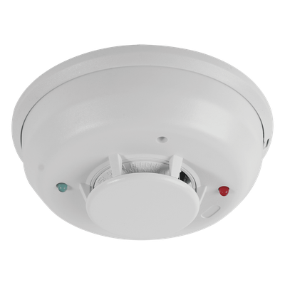 Detector de Humo y Calor Combinado / 4 Hilos / Sirena 85 dB / Relevador Forma C / 57.2°C (135°F) / Base Stop-Drop ‘N Lock