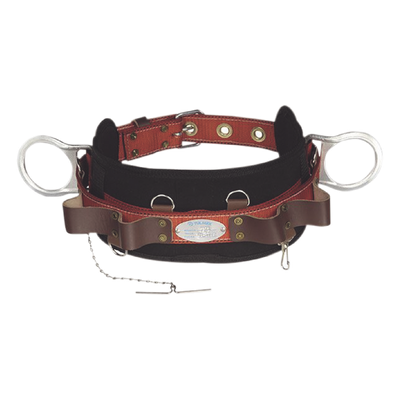 Cinturón de Liniero / Poliéster / 2 Anillos Tipo D / Talla 48 / Portaherramientas de Cuero / Normas OSHA y NMX